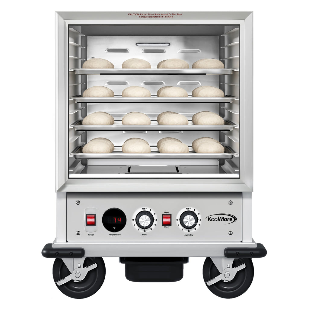 33 in. Commercial Non-Insulated Half Size Heated Holding/Proofing Cabinet with Glass Door and 12-Pan Capacity in Silver
