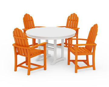 Classic Adirondack 5-Piece Round Farmhouse Dining Set