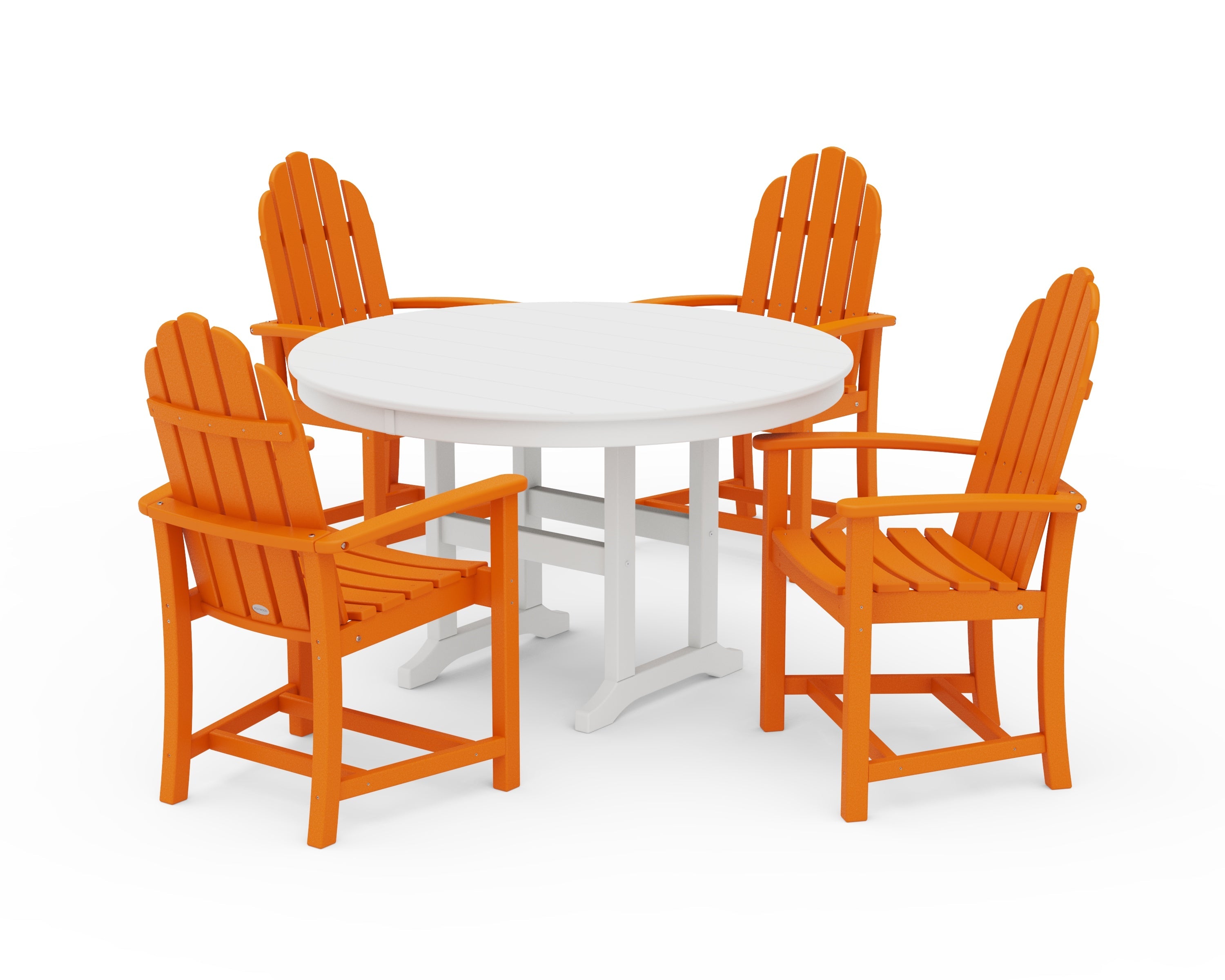 Classic Adirondack 5-Piece Round Farmhouse Dining Set