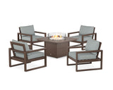 EDGE Sectional 5-Piece Deep Seating Set with Fire Pit Table