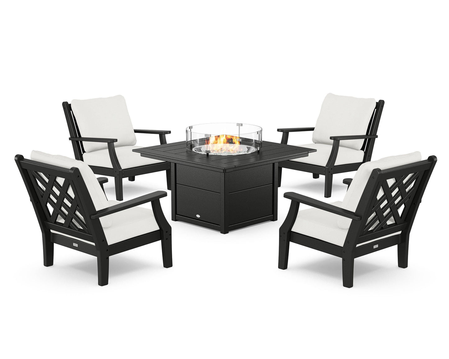 Wovendale 5-Piece Deep Seating Set with Fire Pit Table