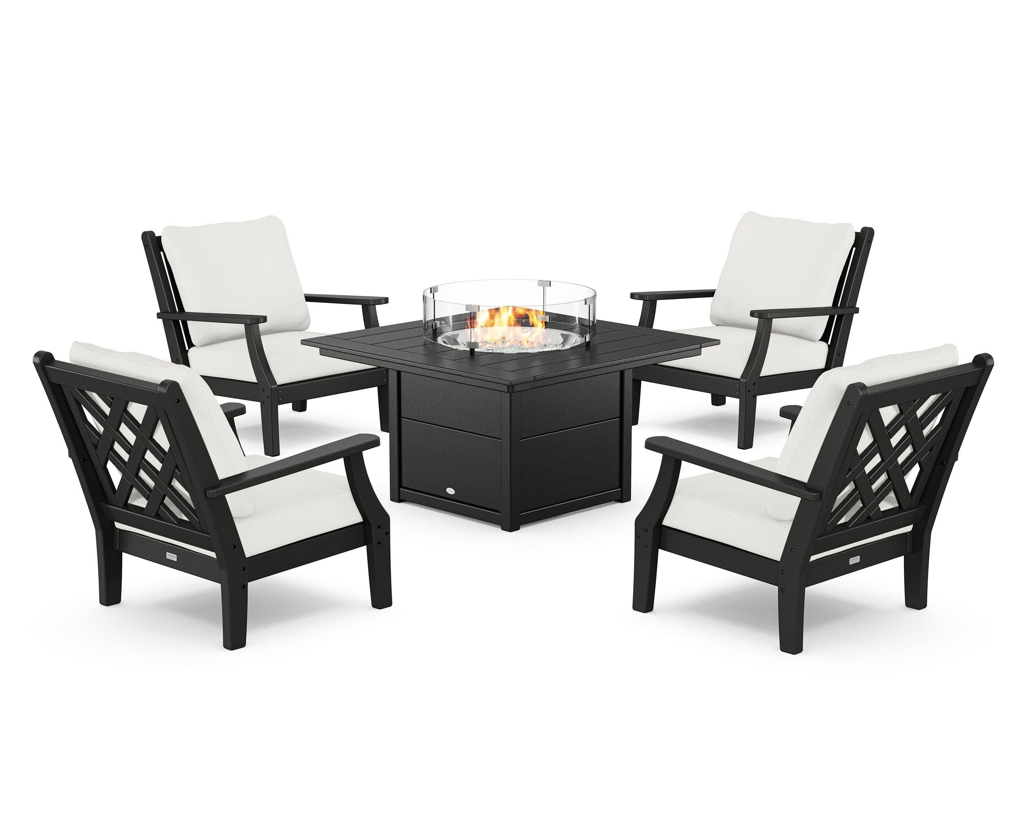 Wovendale 5-Piece Deep Seating Set with Fire Pit Table