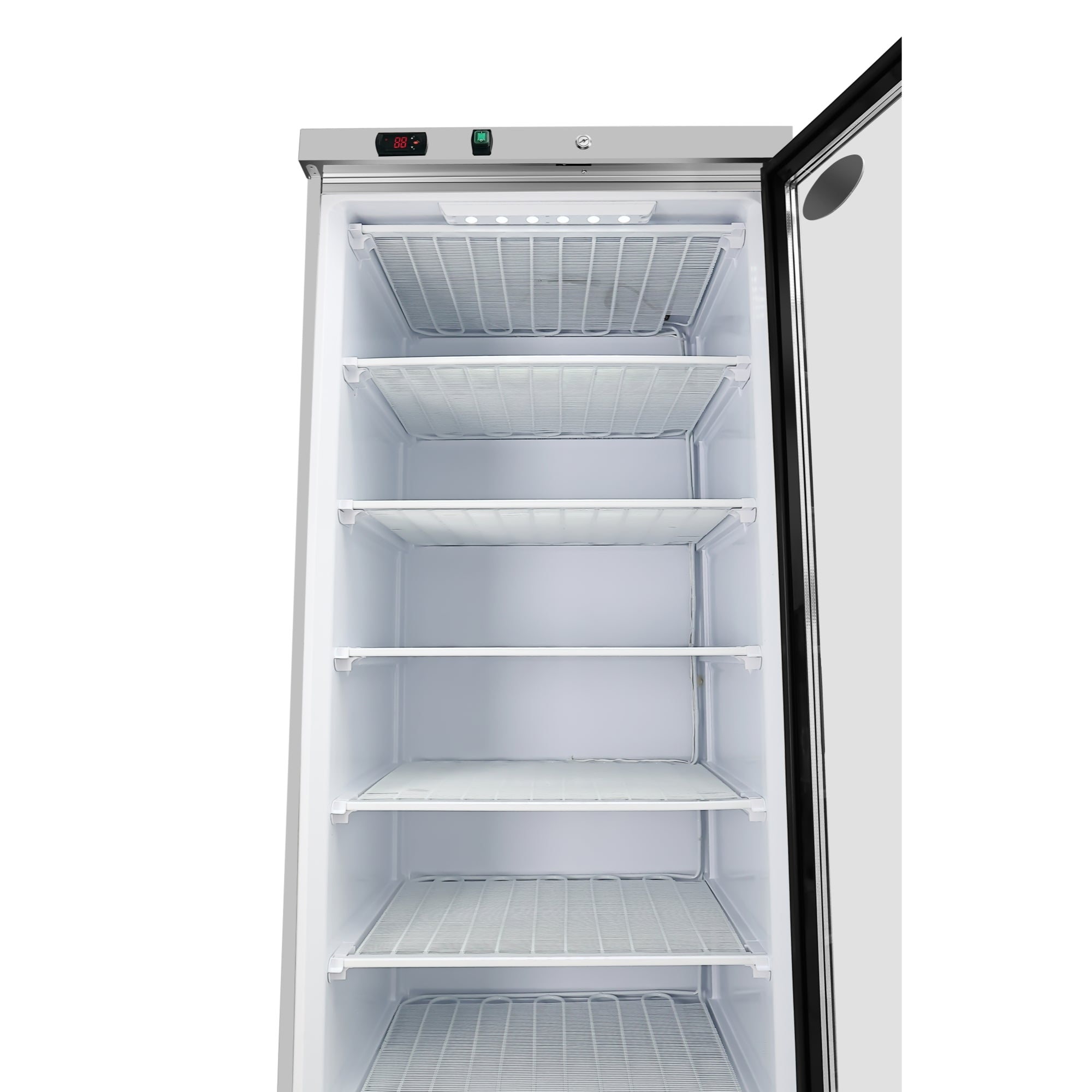 21 Cu. Ft. Commercial Freezer with Glass Door in Stainless Steel - Manual Defrost