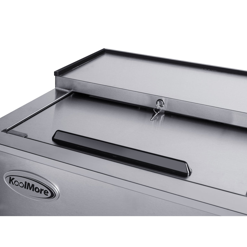 50 in. Commercial Bottle Cooler in Stainless-Steel with Built-In Opener, ETL Listed, 14 cu. ft.
