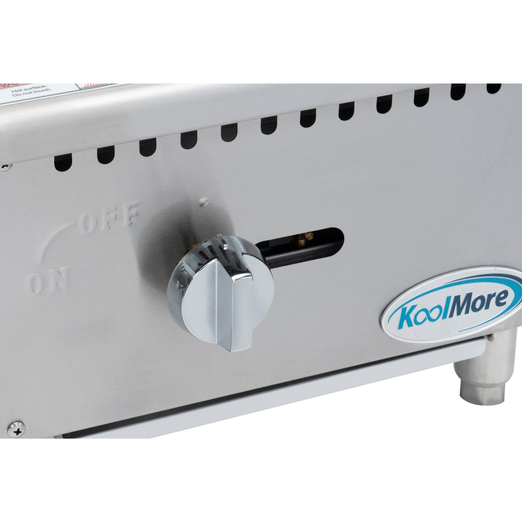 16 in. Commercial 1-Burner Natural Gas Charbroiler with 30,000 BTU in Stainless-Steel