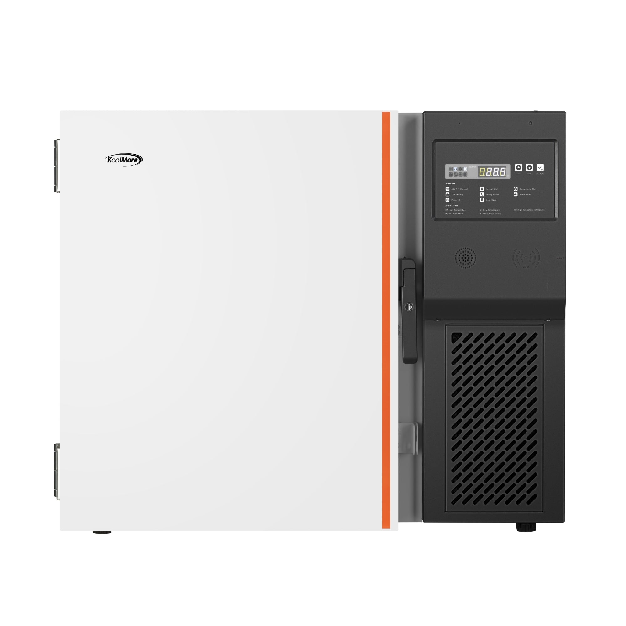 37 in. -86 C Undercounter Ultra Low Temp Stackable Medical Freezer with Multi Level Emergency Alarms, LED Display and 9,000 2ml Vial / 4 cu. ft. Storage Capacity in White