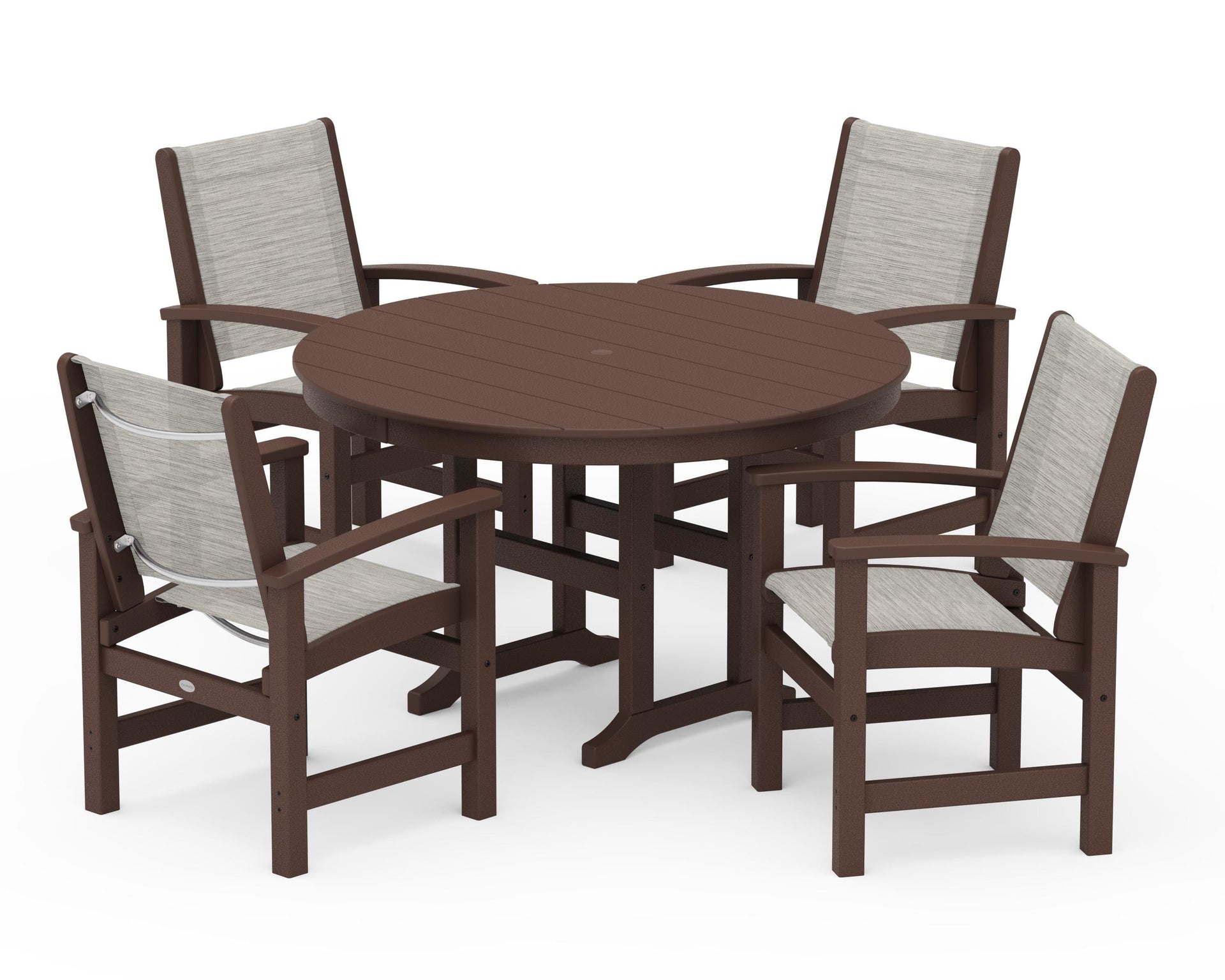 Coastal 5-Piece Round Farmhouse Dining Set