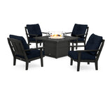 Mission 5-Piece Deep Seating Set with Fire Pit Table