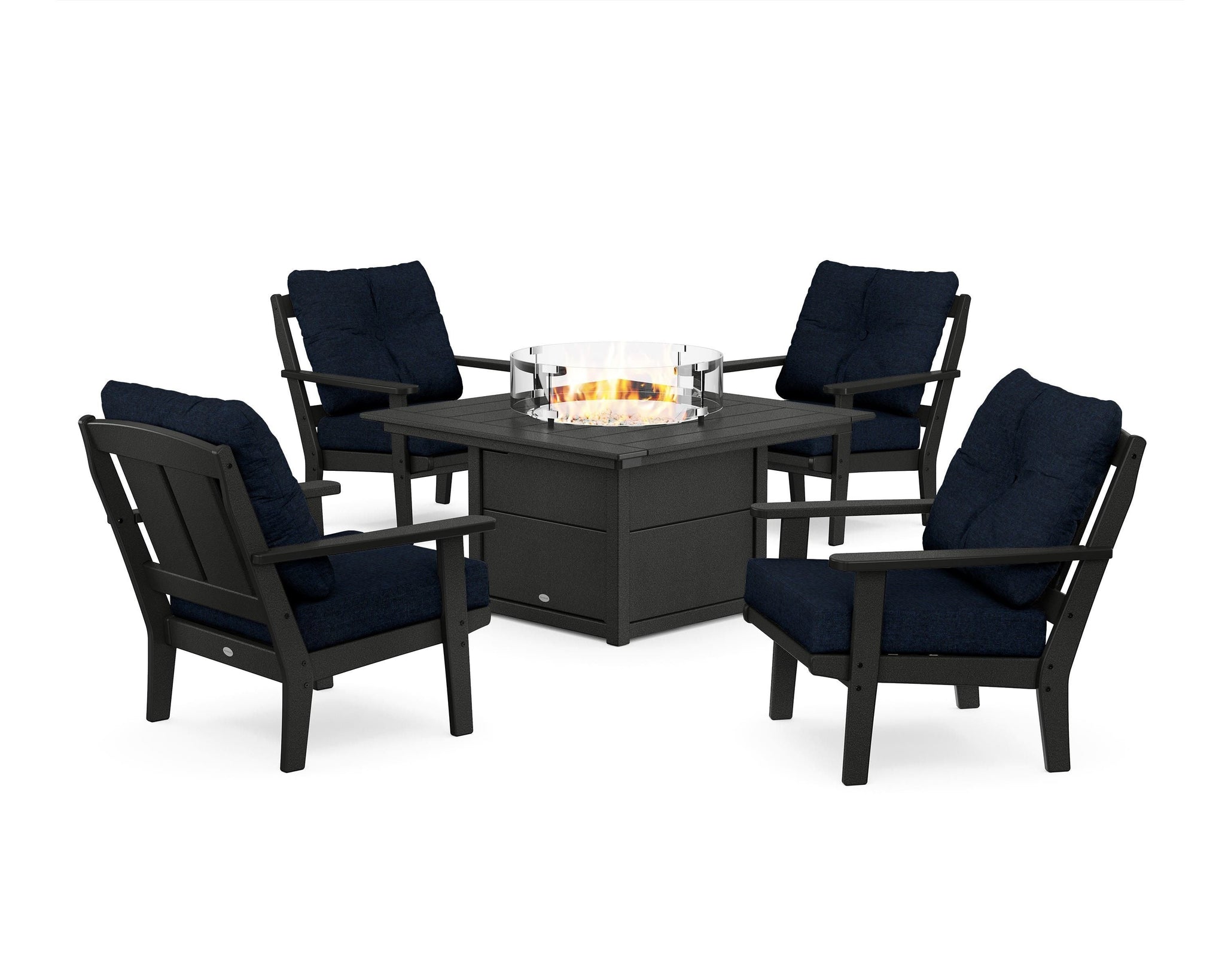 Mission 5-Piece Deep Seating Set with Fire Pit Table