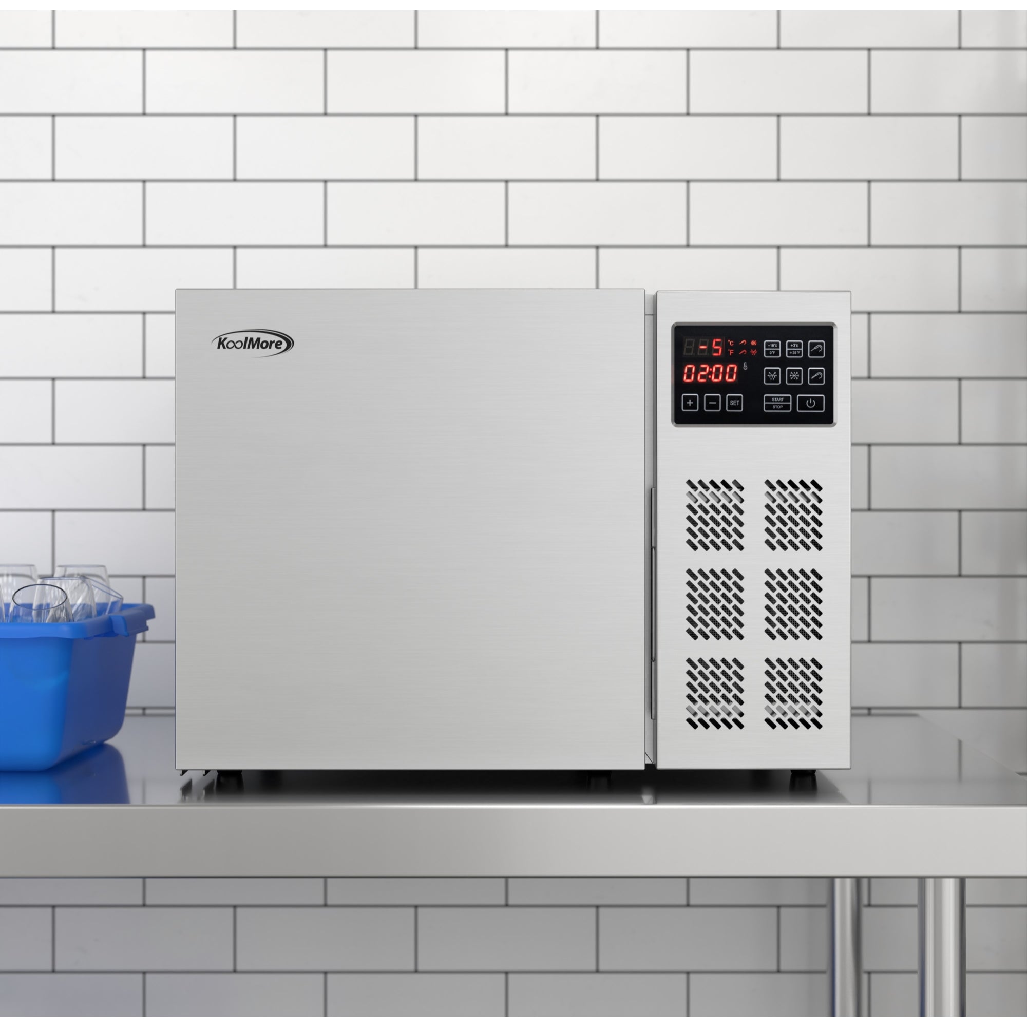 25 in. 3-Pan Commercial Countertop Blast Chiller 15 lbs Rapid Chill / 8.8 lbs Rapid Freeze with ETL for Safety and Sanitation in Stainless-Steel