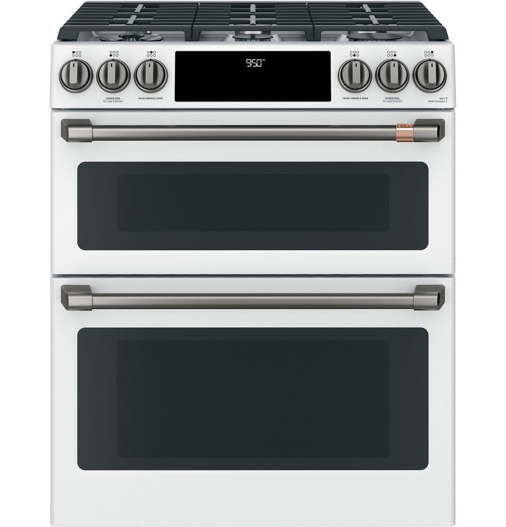 CAFÉ™ 30" Smart Slide-In, Front-Control, Dual-Fuel, Double-Oven Range with Convection