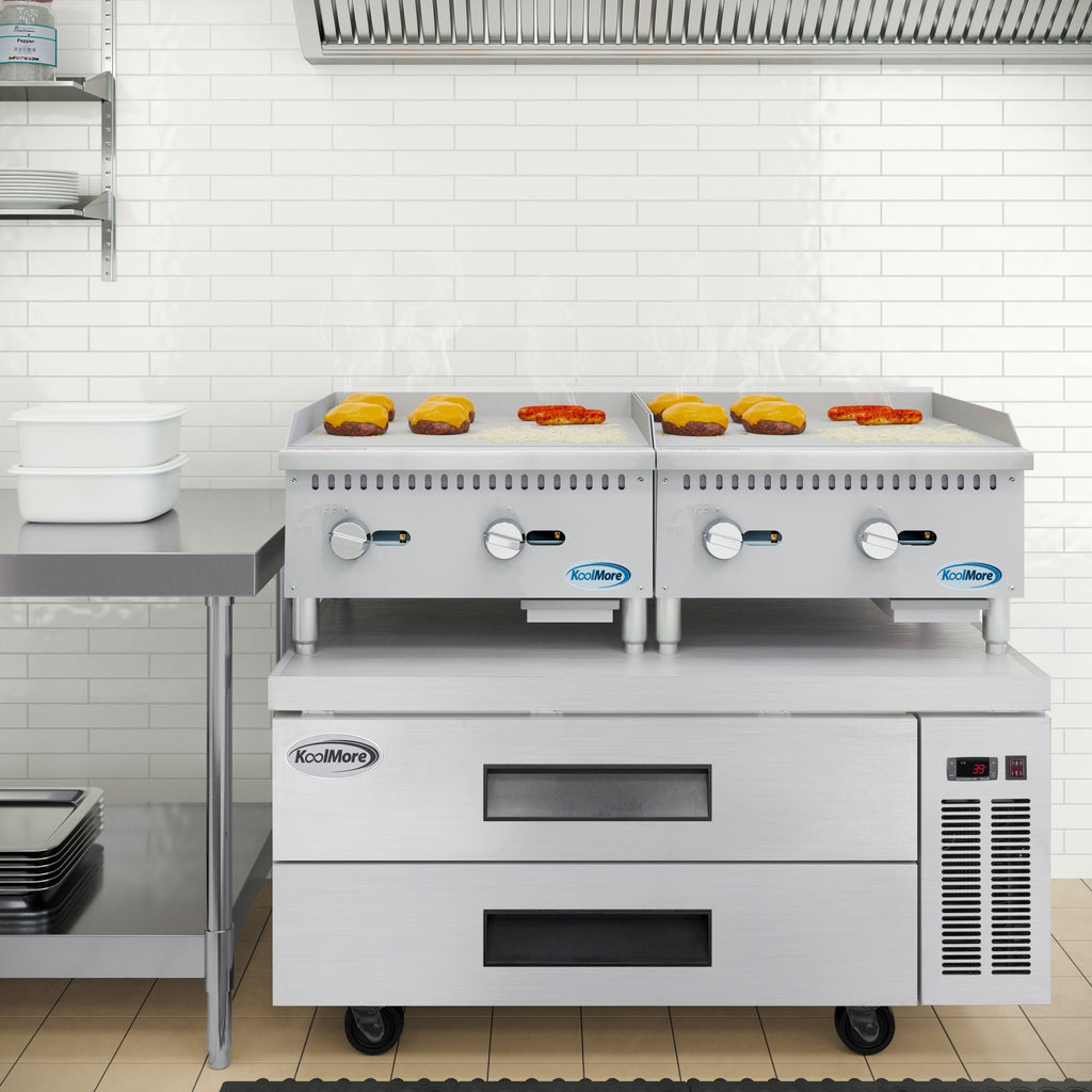 24 in. Natural Gas 2-Burner Griddle with 60,000 BTU in Stainless-Steel