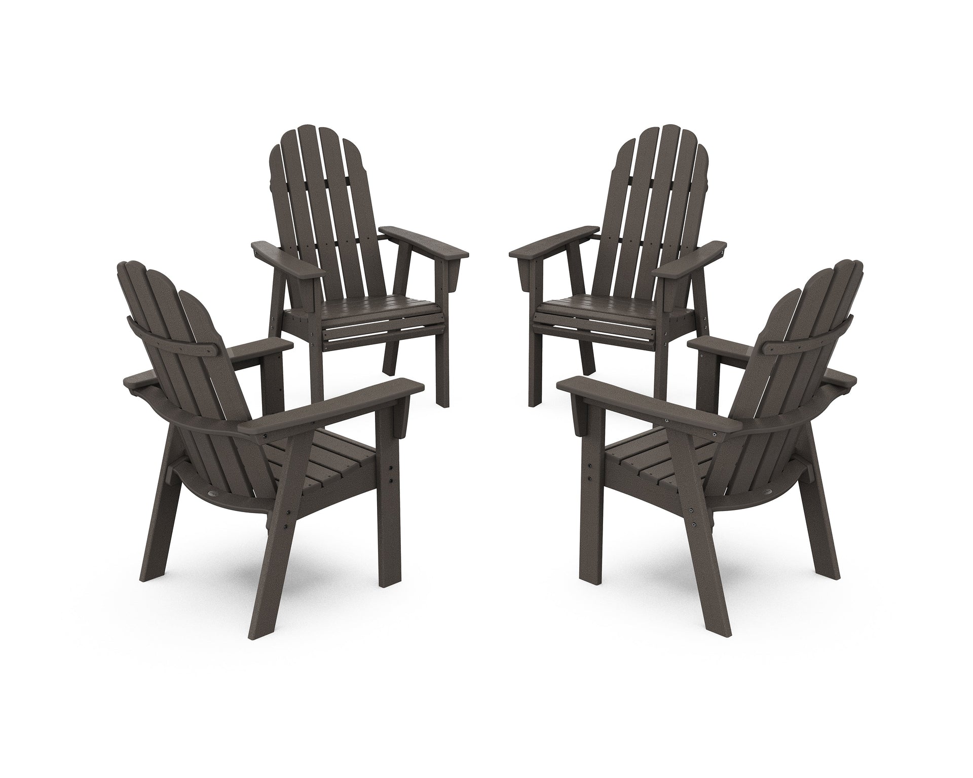 Vineyard 4-Piece Curveback Upright Adirondack Conversation Set