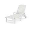 Nautical Chaise with Arms & Wheels