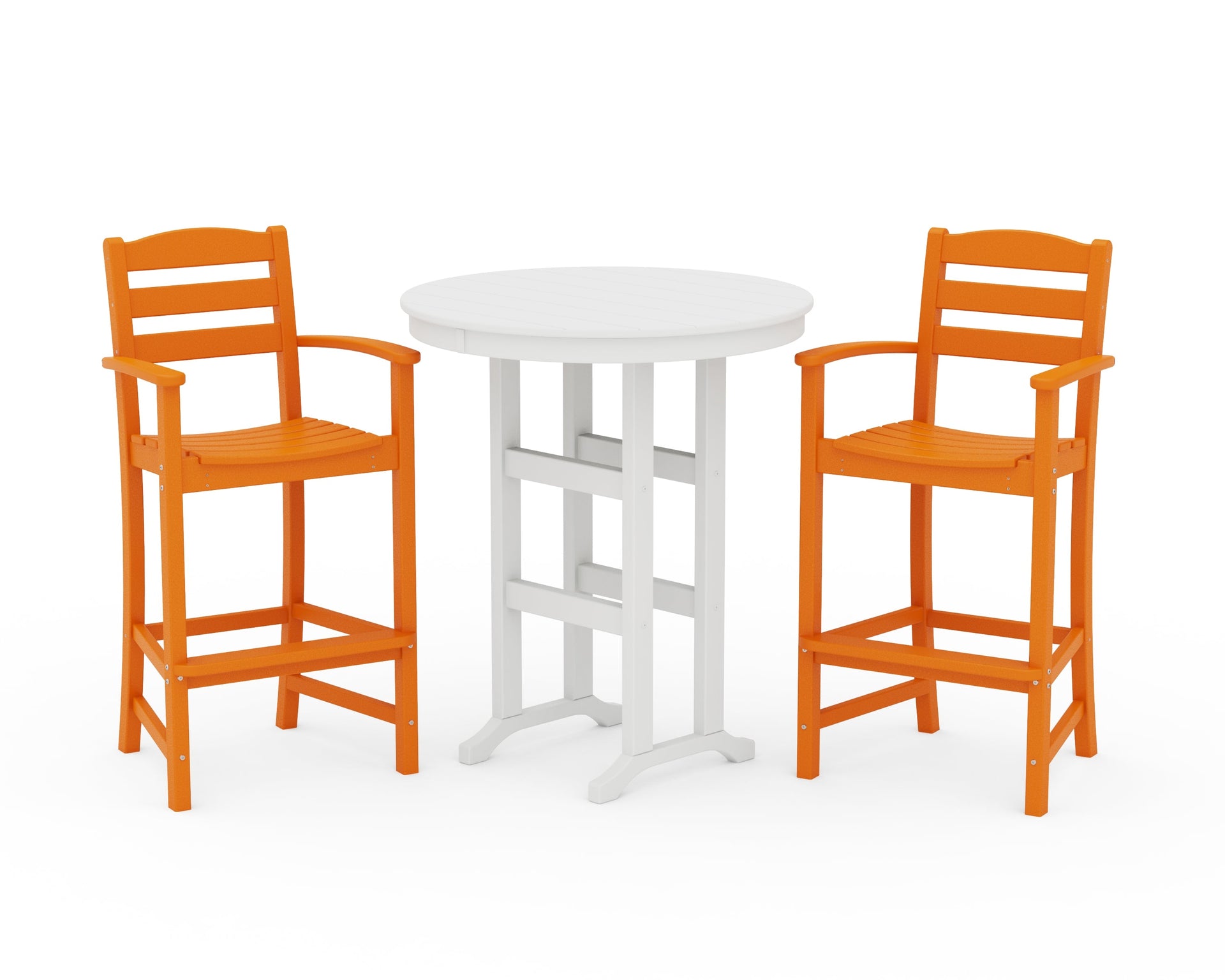 La Casa Café 3-Piece Round Farmhouse Bar Set