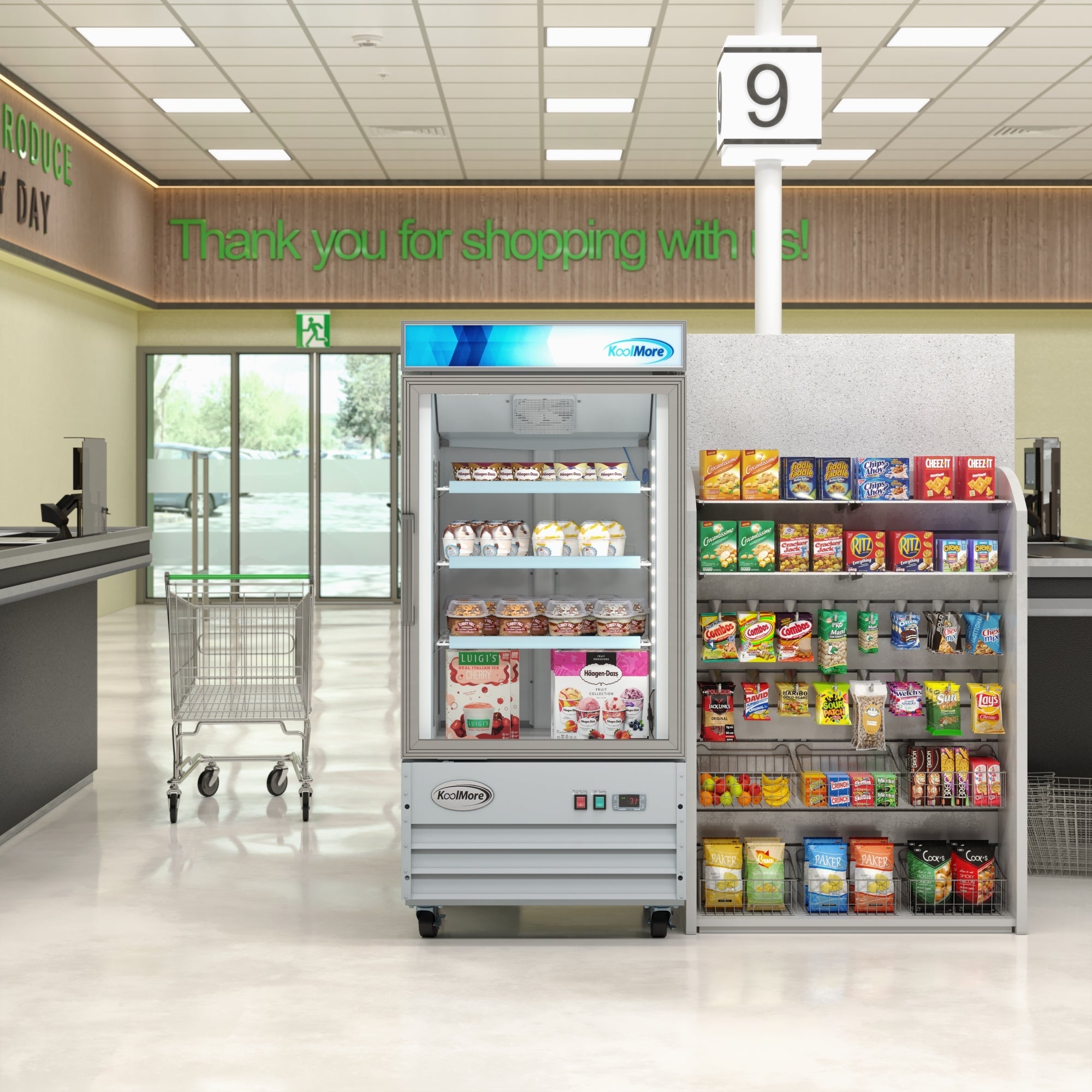 26 in. 1-Door Commercial Display Merchandiser Freezer 9 cu. ft. in White