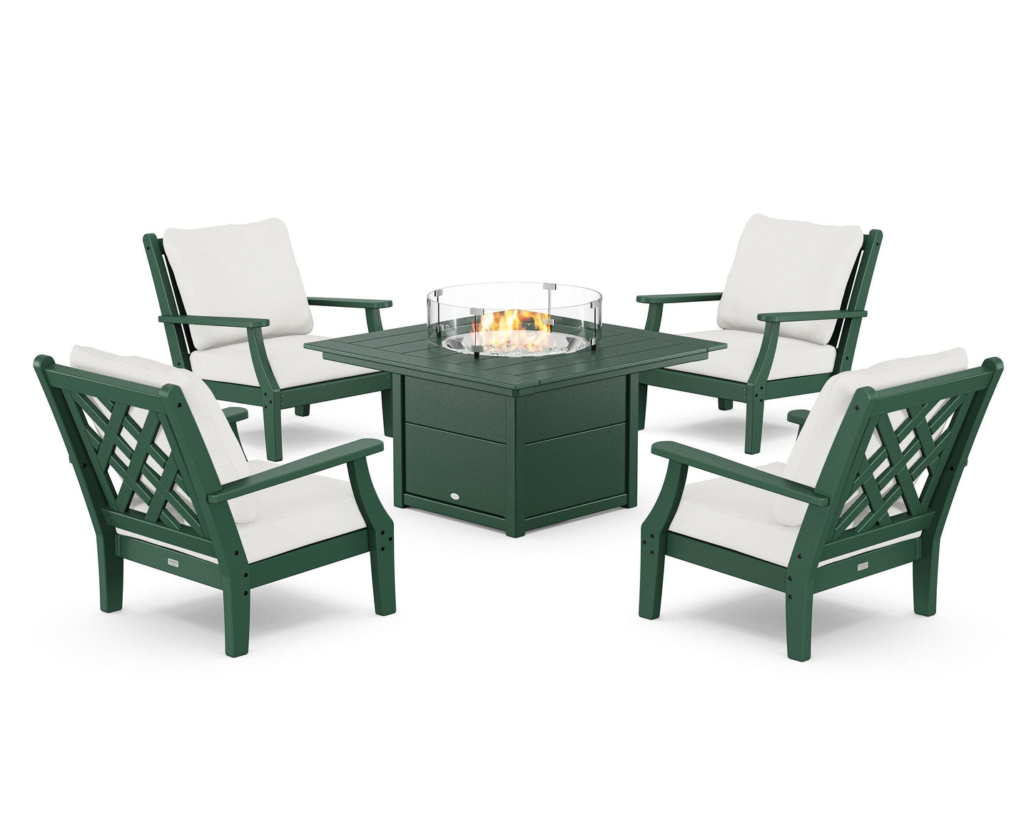 Wovendale 5-Piece Deep Seating Set with Fire Pit Table