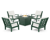 Wovendale 5-Piece Deep Seating Set with Fire Pit Table