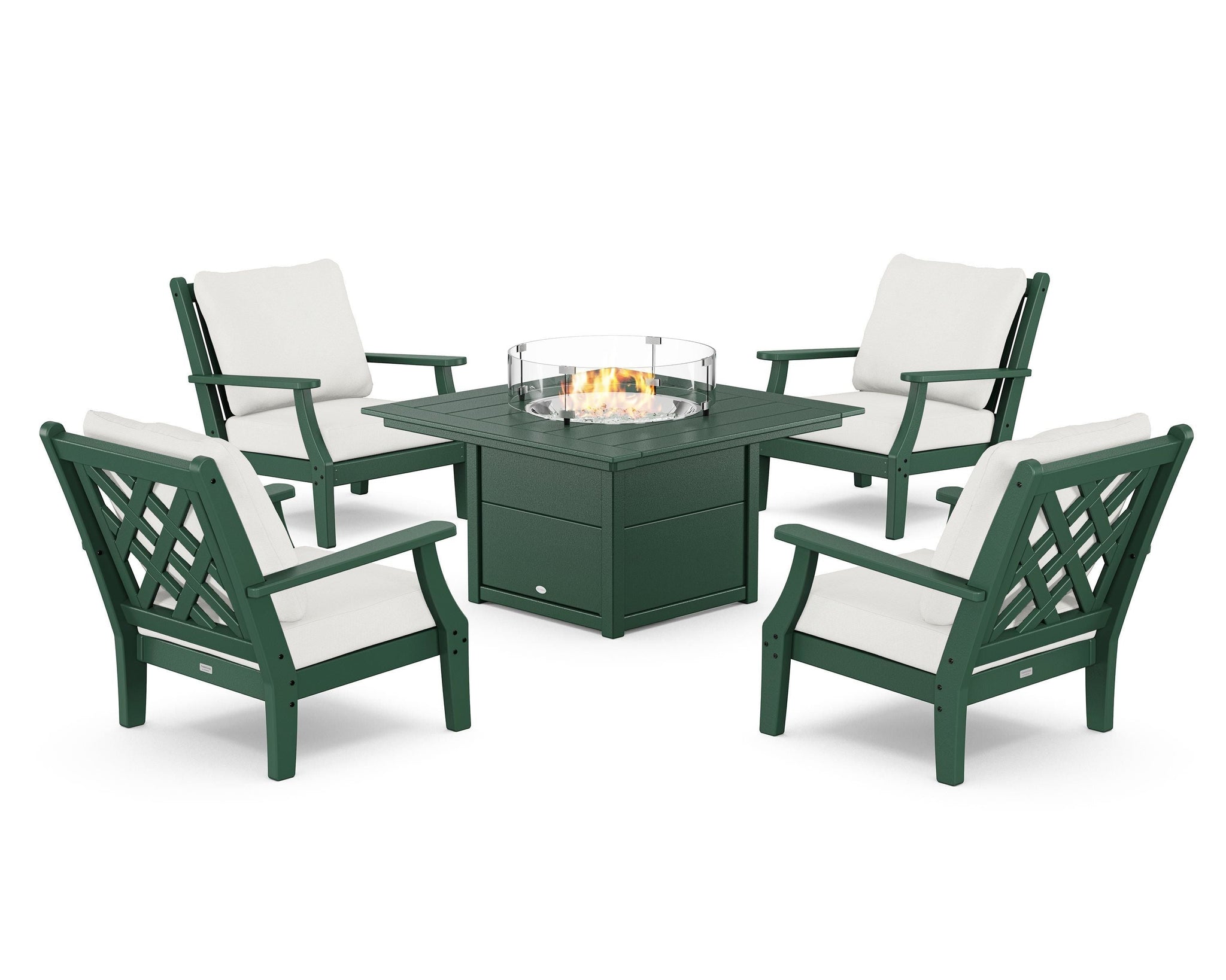 Wovendale 5-Piece Deep Seating Set with Fire Pit Table