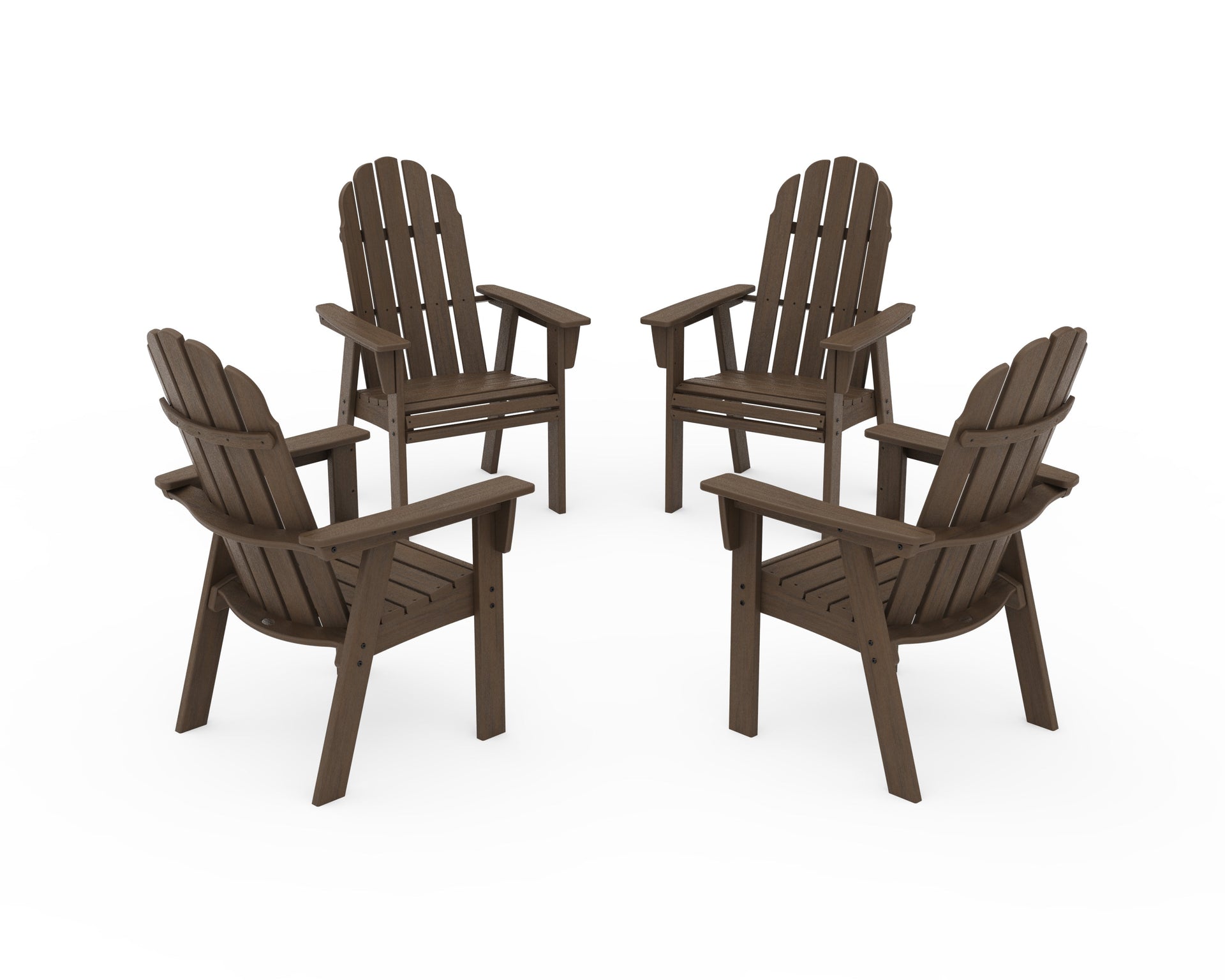 Vineyard 4-Piece Curveback Upright Adirondack Conversation Set