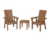 Modern 3-Piece Curveback Upright Adirondack Chair Set