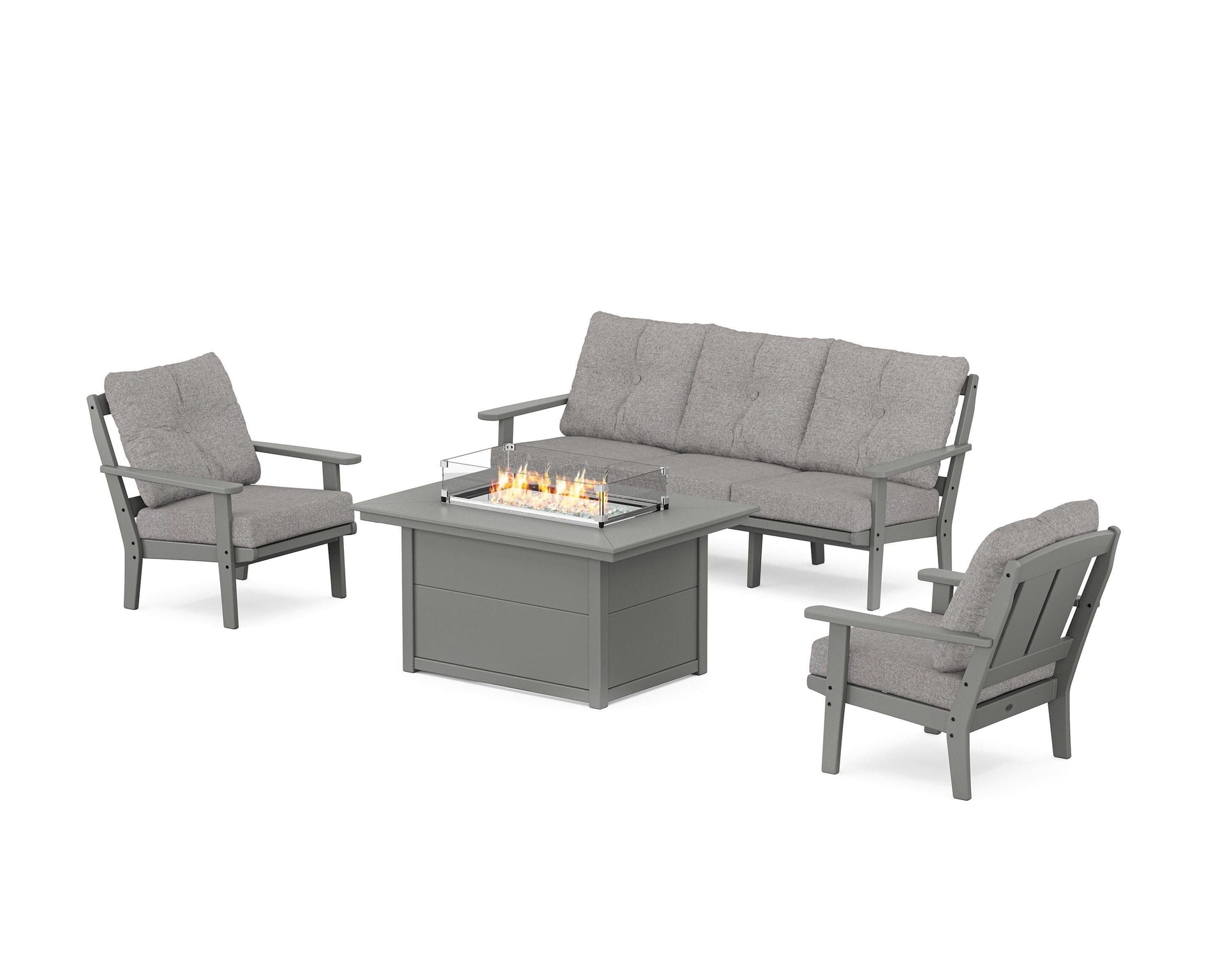 Mission Deep Seating Fire Pit Table Set