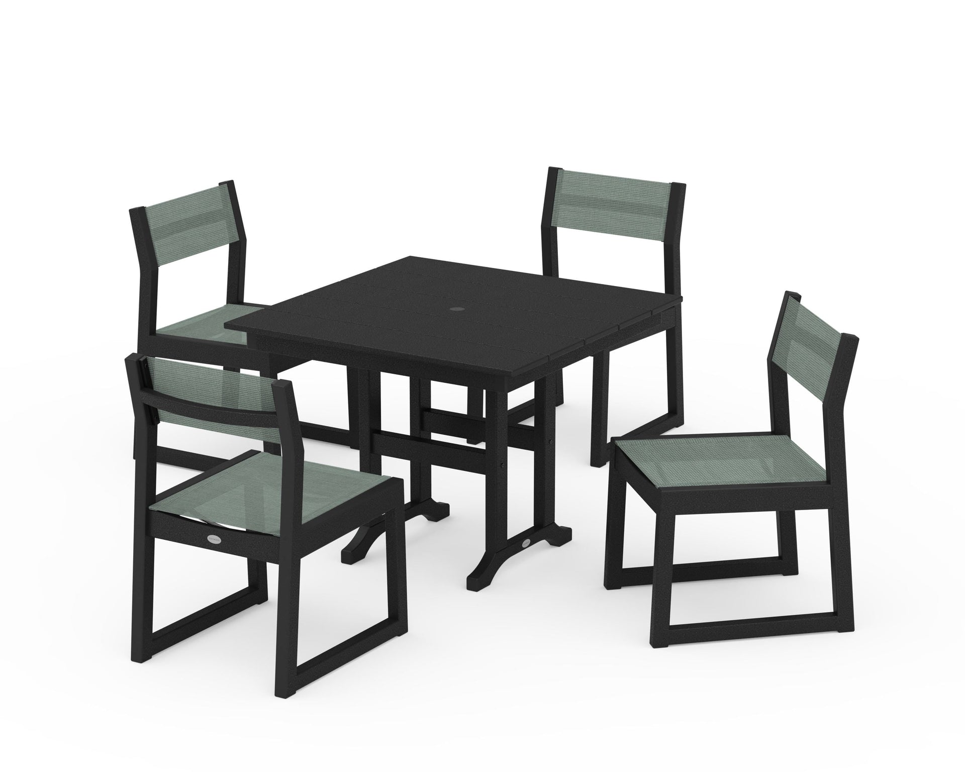 EDGE Sling Side Chair 5-Piece Farmhouse Dining Set