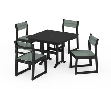EDGE Sling Side Chair 5-Piece Farmhouse Dining Set