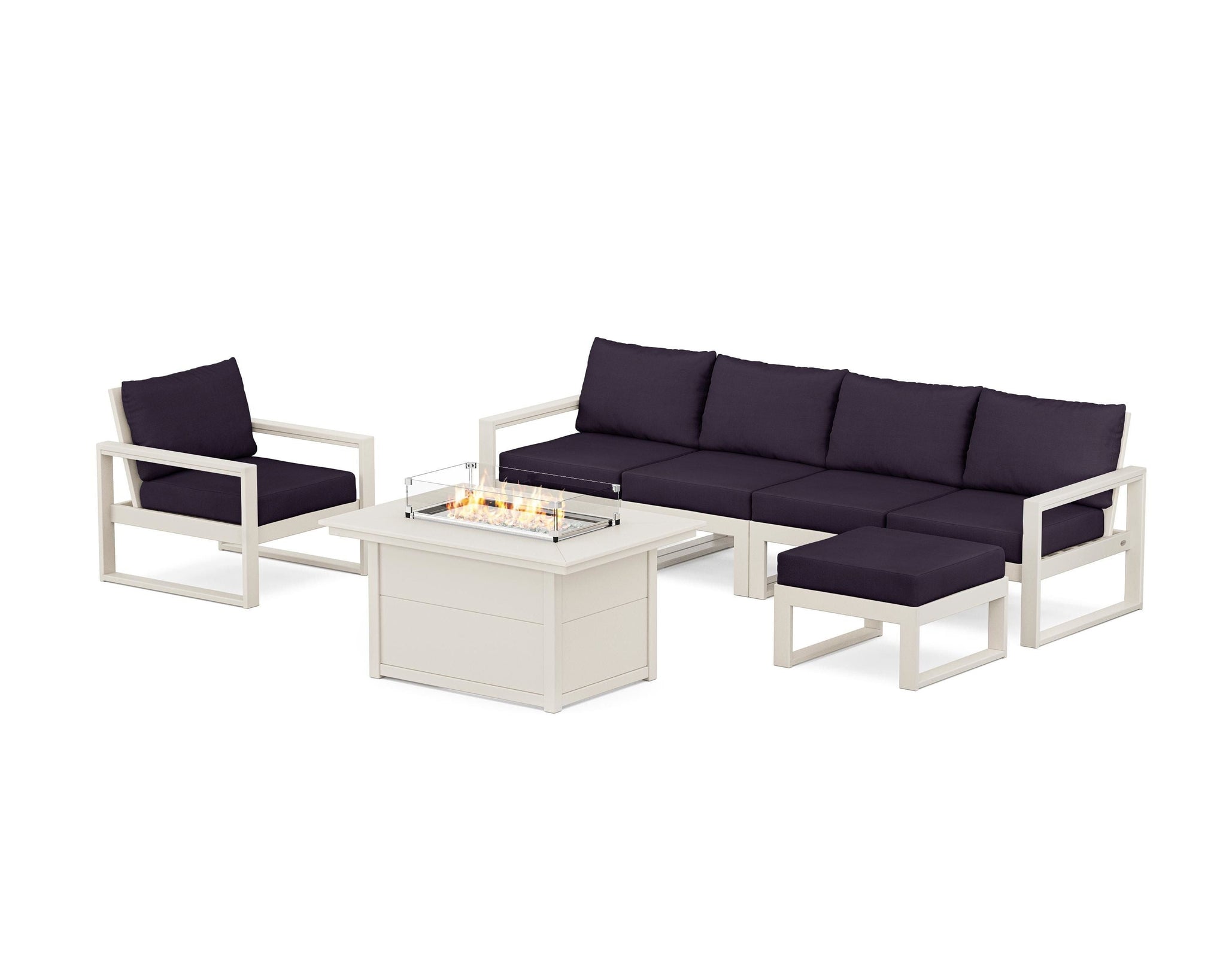 EDGE Sectional Lounge and Fire Pit Set