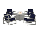 EDGE Sectional 5-Piece Deep Seating Set with Fire Pit Table