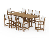 Coastal 9-Piece Counter Set with Trestle Legs