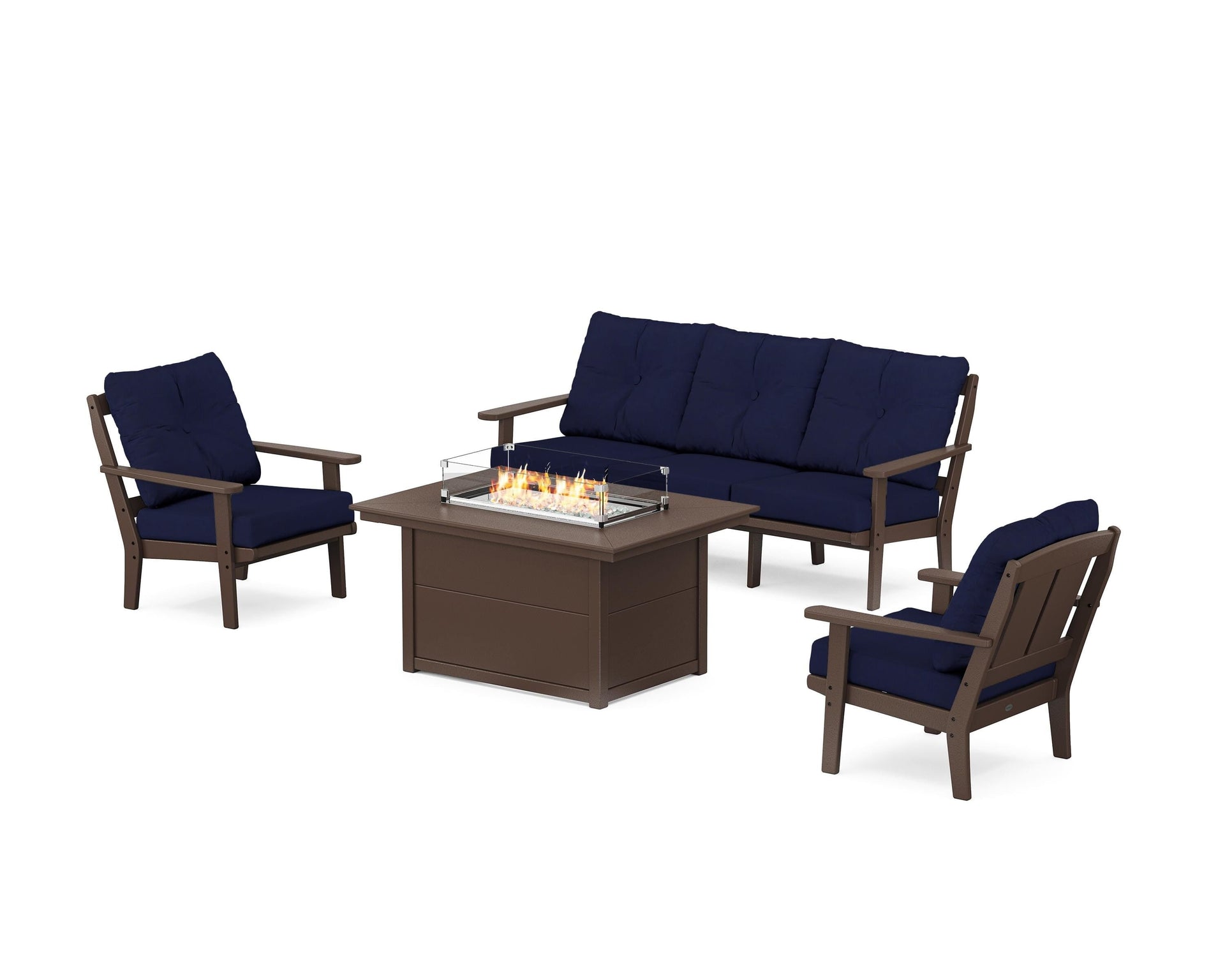 Mission Deep Seating Fire Pit Table Set