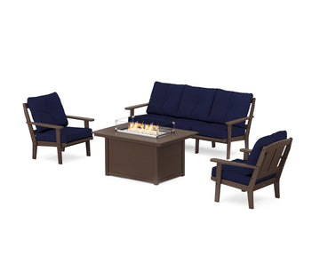Mission Deep Seating Fire Pit Table Set