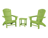 Nautical 3-Piece Curveback Adirondack Set