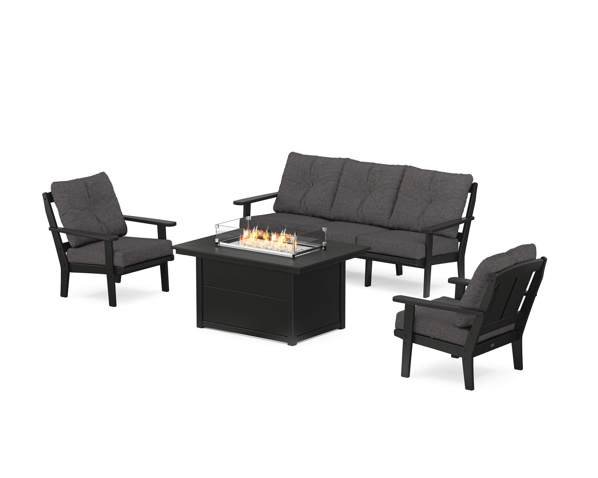 Mission Deep Seating Fire Pit Table Set