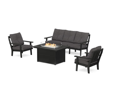 Mission Deep Seating Fire Pit Table Set