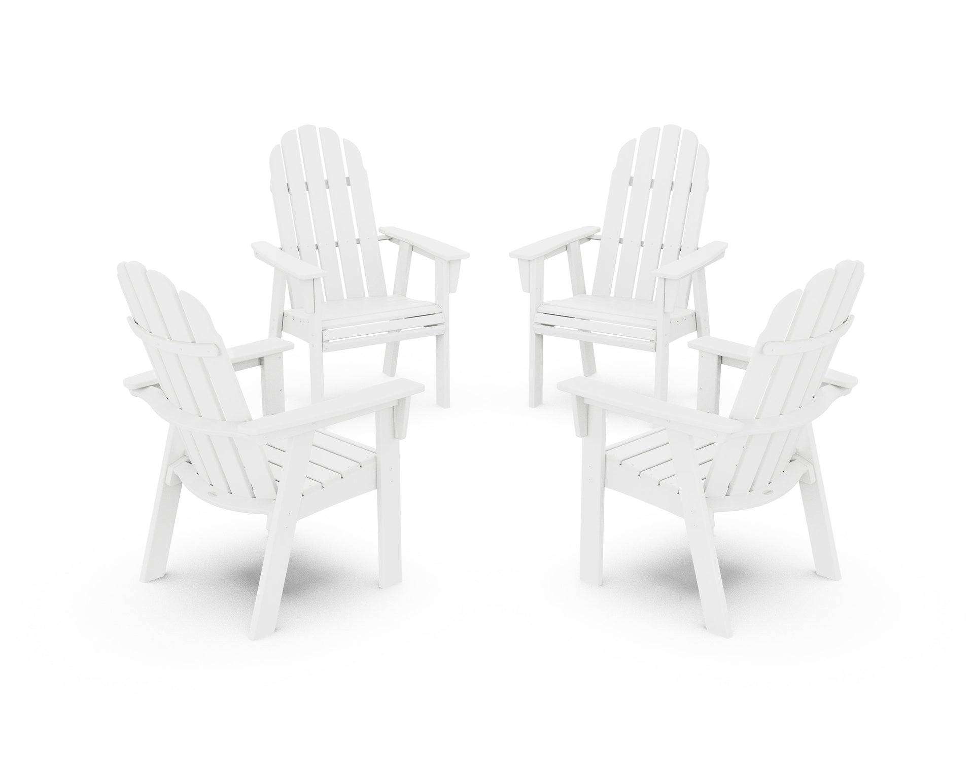 Vineyard 4-Piece Curveback Upright Adirondack Conversation Set