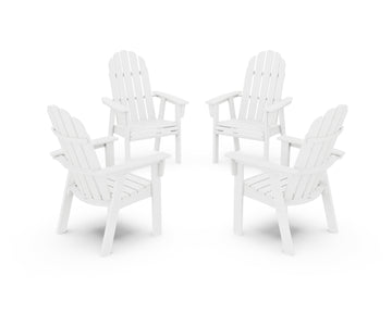 Vineyard 4-Piece Curveback Upright Adirondack Conversation Set