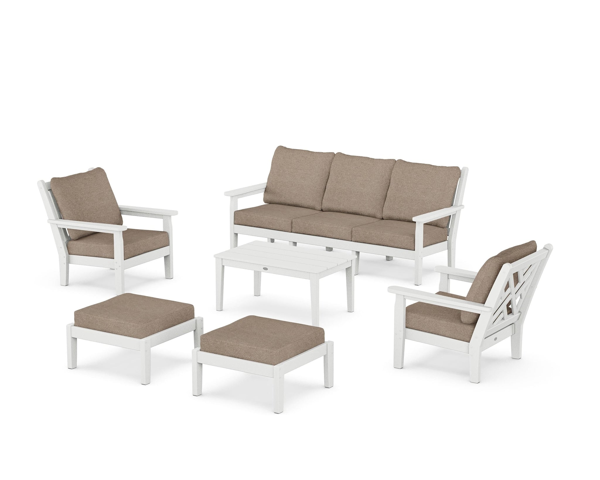 Chippendale 6-Piece Lounge Sofa Set