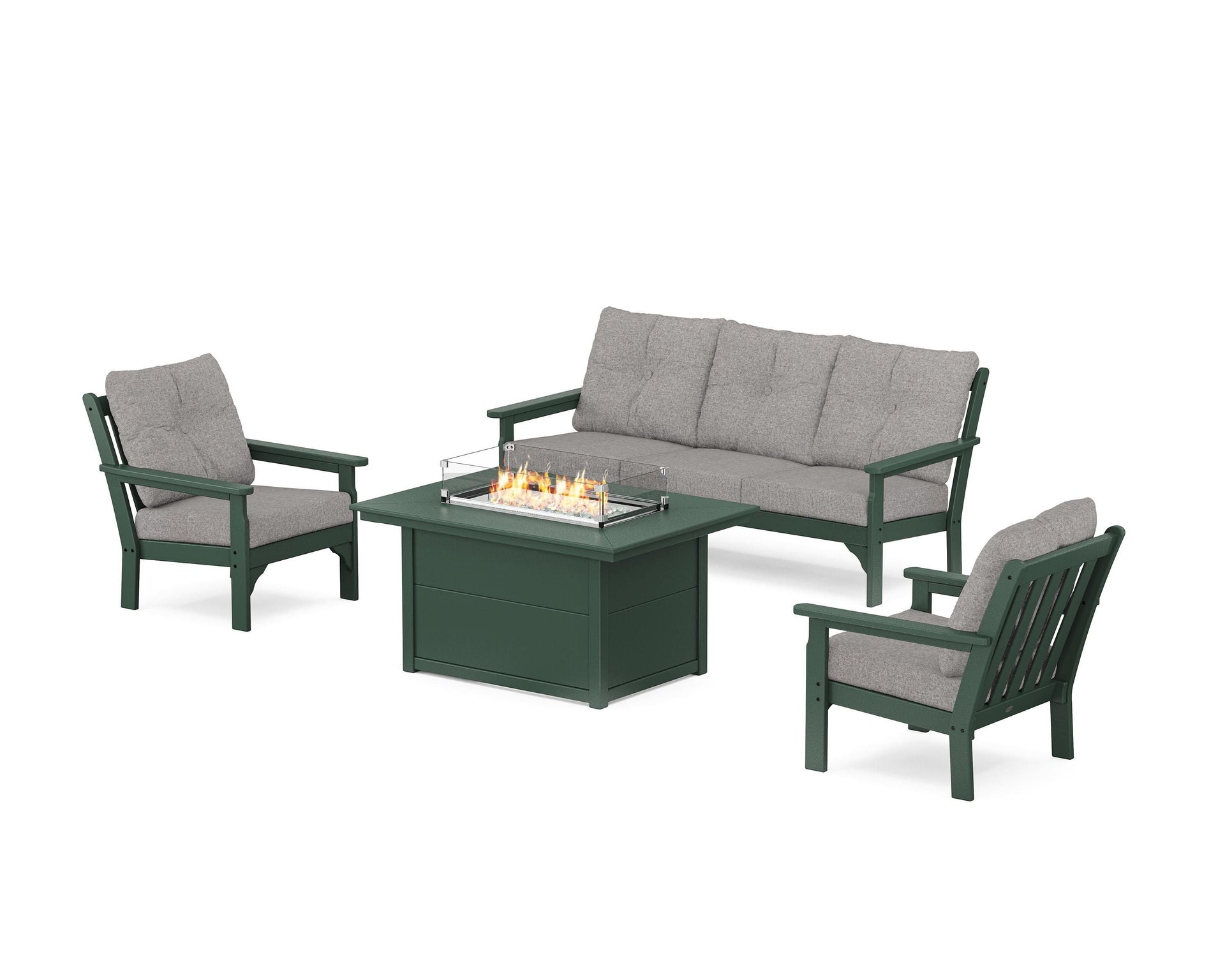 Vineyard Deep Seating Fire Pit Table Set