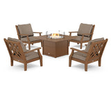 Wovendale 5-Piece Deep Seating Set with Fire Pit Table