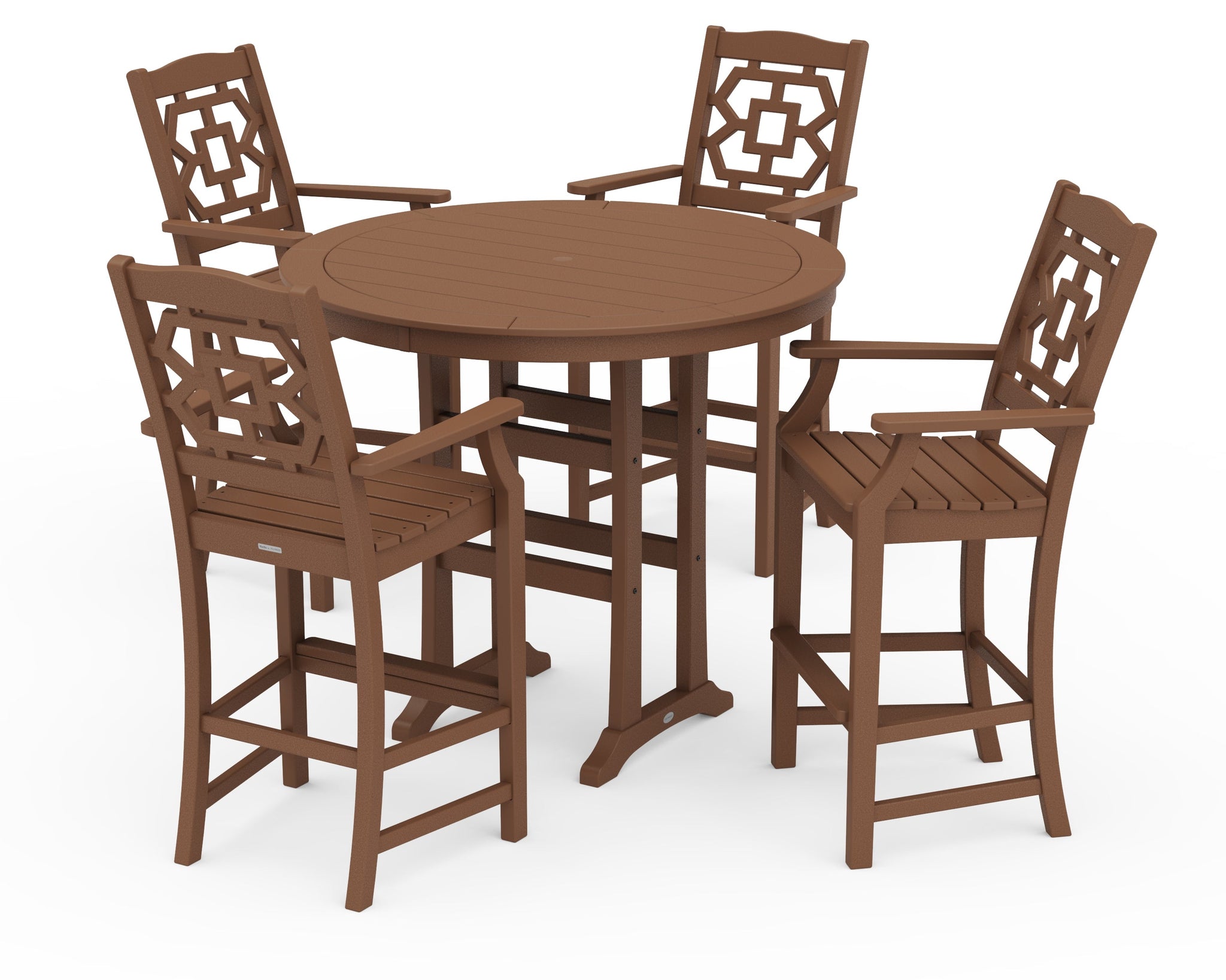 Chinoiserie 5-Piece Round Bar Set