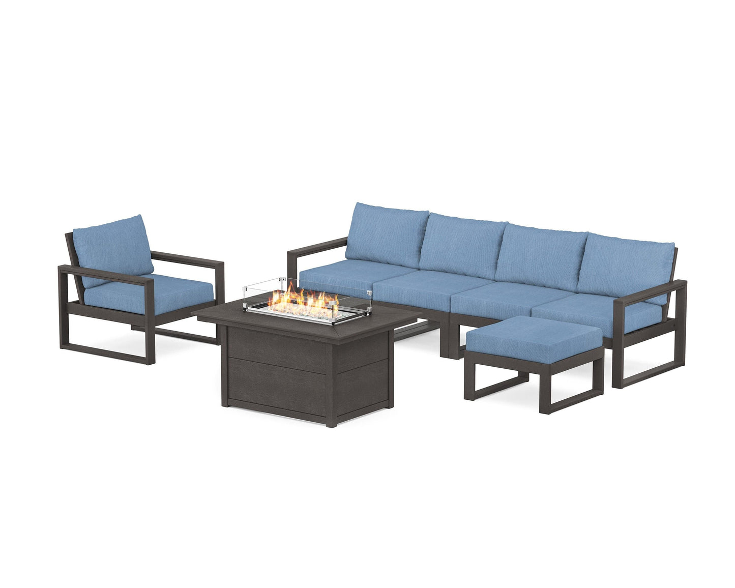 EDGE Sectional Lounge and Fire Pit Set
