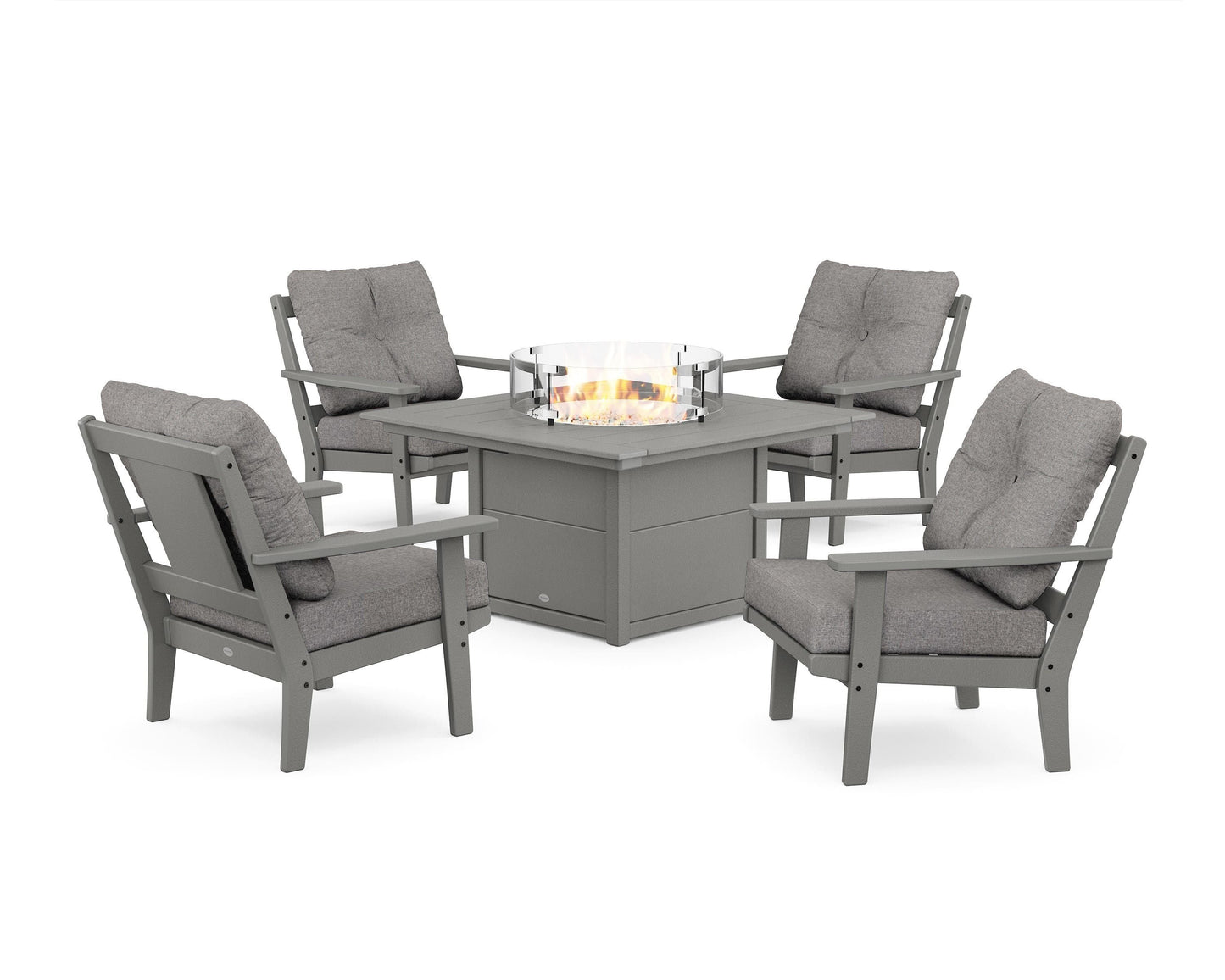 Prairie 5-Piece Deep Seating Set with Fire Pit Table