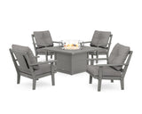 Prairie 5-Piece Deep Seating Set with Fire Pit Table