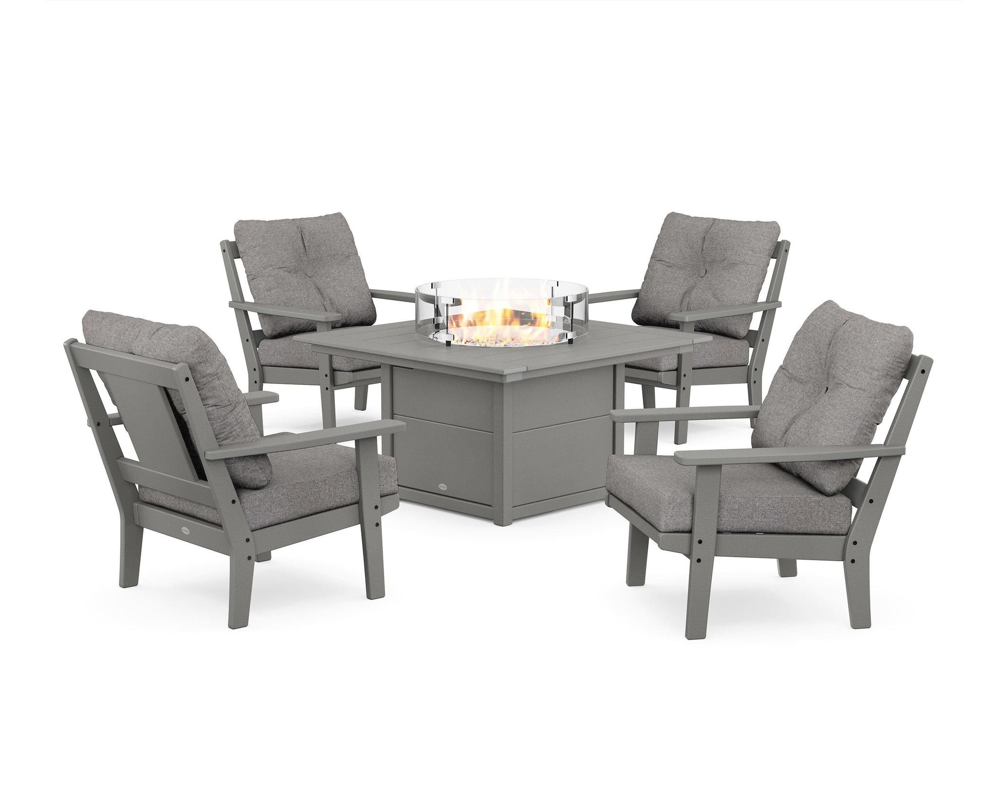 Prairie 5-Piece Deep Seating Set with Fire Pit Table