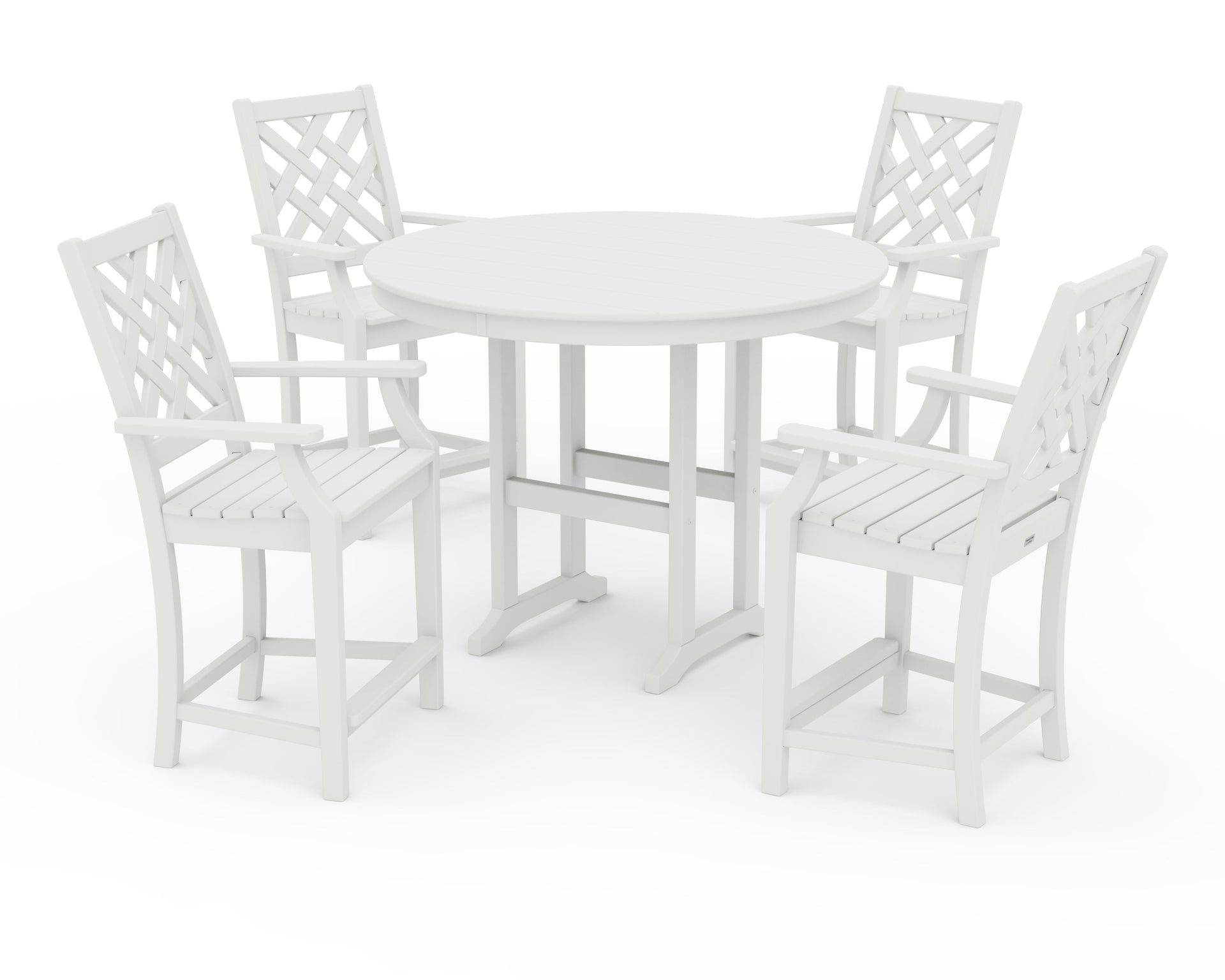 Wovendale 5-Piece Round Farmhouse Counter Set