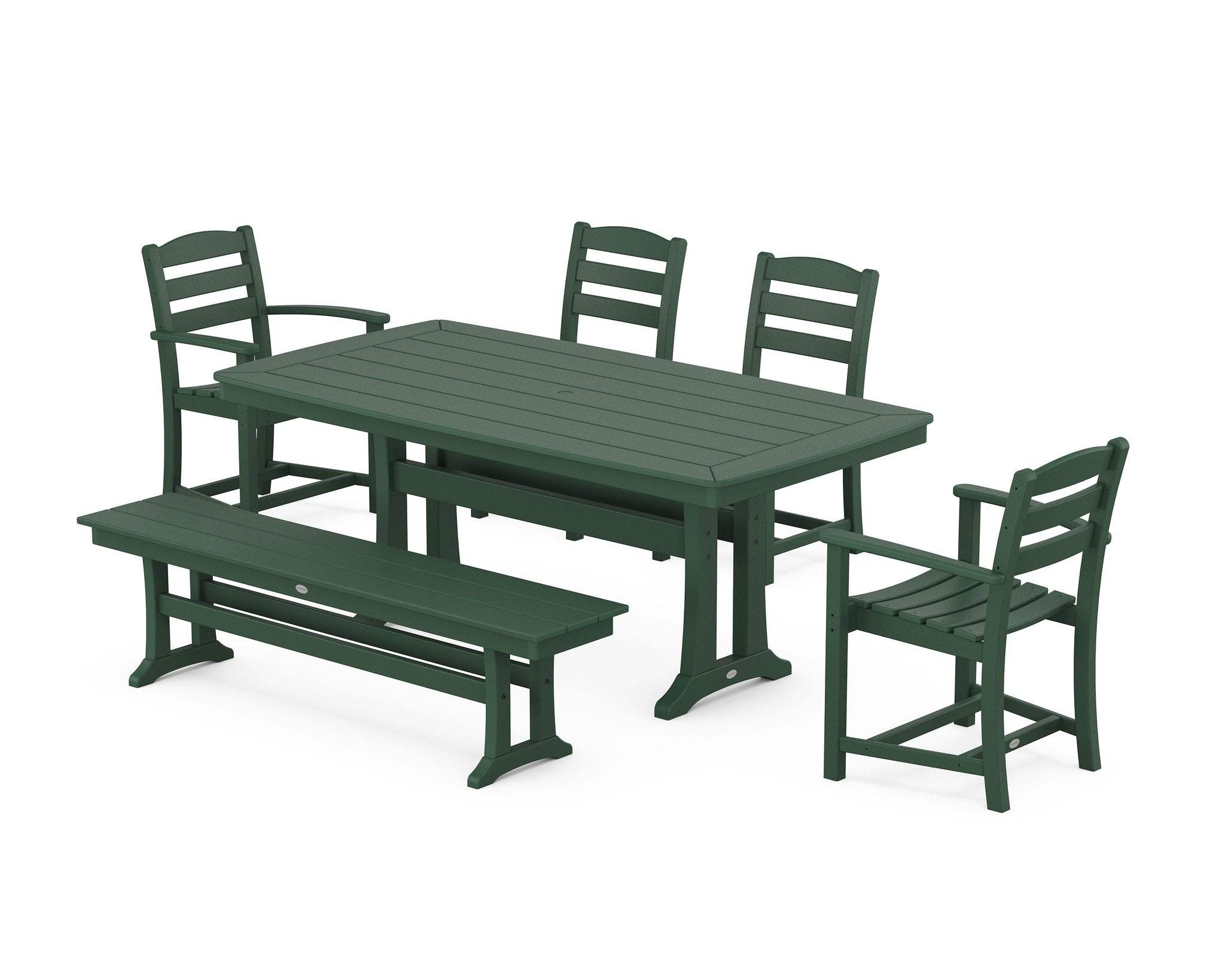 La Casa Cafe 6-Piece Dining Set with Trestle Legs