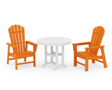 South Beach 3-Piece Round Farmhouse Dining Set