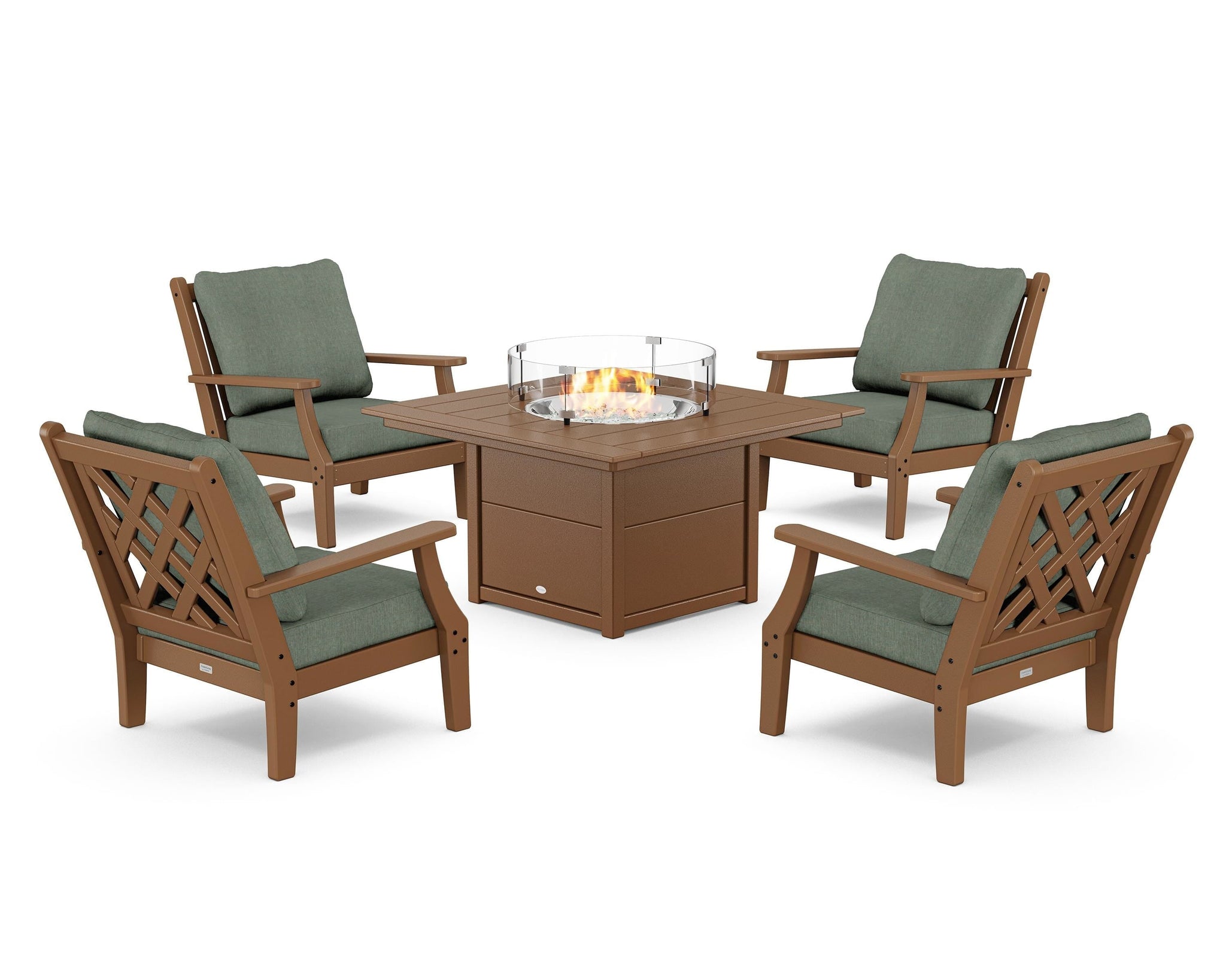 Wovendale 5-Piece Deep Seating Set with Fire Pit Table